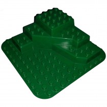 Lego Duplo 3D Platten Grundbauplatten grün rot grau 38x38 Zoo Platte  3D Platte Hügel
