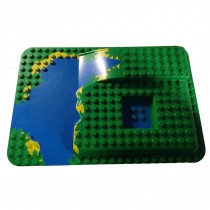 Lego Duplo 3D Platten Grundbauplatten grün rot grau 38x38 Zoo Platte  Bach und See 3D