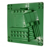 Lego Duplo 3D Platten Grundbauplatten grün rot grau 38x38 Zoo Platte  3D Platte 44513 (Rarität)