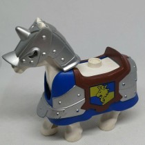 Lego Duplo Ritter Zinnen Platten Menschen Tiere 4776 4777 4779 4785 Wände Burg Pferd mit Schürze