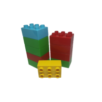 10 Duplo 6er Noppen Steine 2x3 Grundbausteine